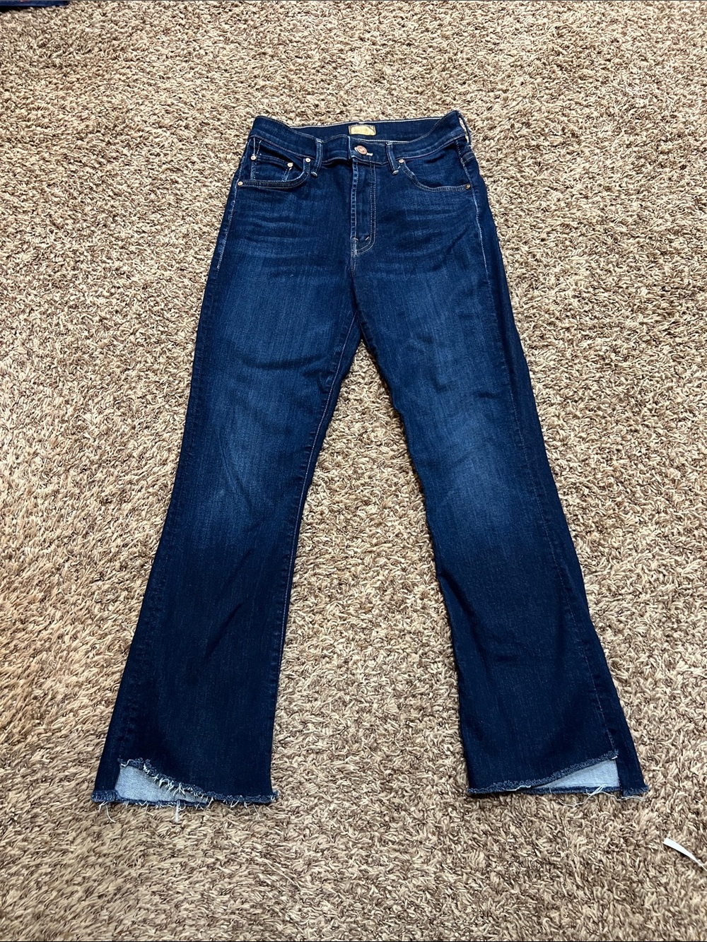 Mother The Insider Crop Step Fray jeans sz 26
